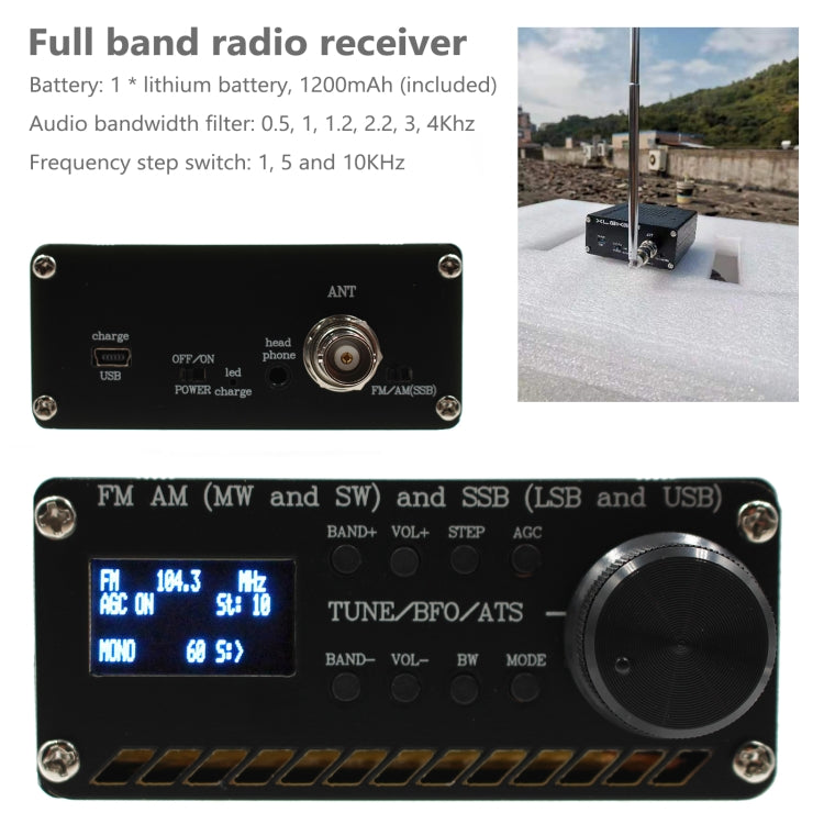 Si4732 Receptor de radio de todas las bandas FM AM (MW y SW) SSB (LSB y USB) Receptor, FM AM (MW & SW) SSB (LSB & USB)