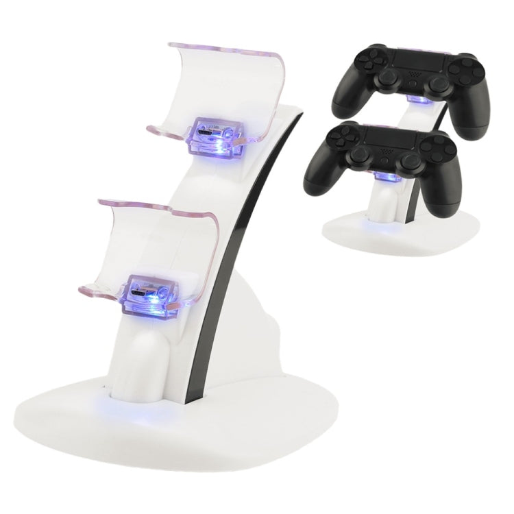 IPLAY LED Micro Dual Controller Holder Cargador 2 LED Micro USB Mango Carga rápida Dock Station Stand Cargador para PS4 Controller, For Xbox One Controller