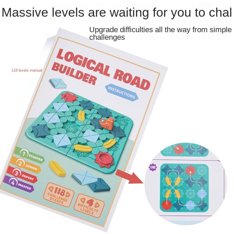 Juego de mesa Road Builder Maze Thinking Razonamiento lógico Tire hacia atrás Carretilla elevadora Juguete para niños, Maze Reasoning Toy