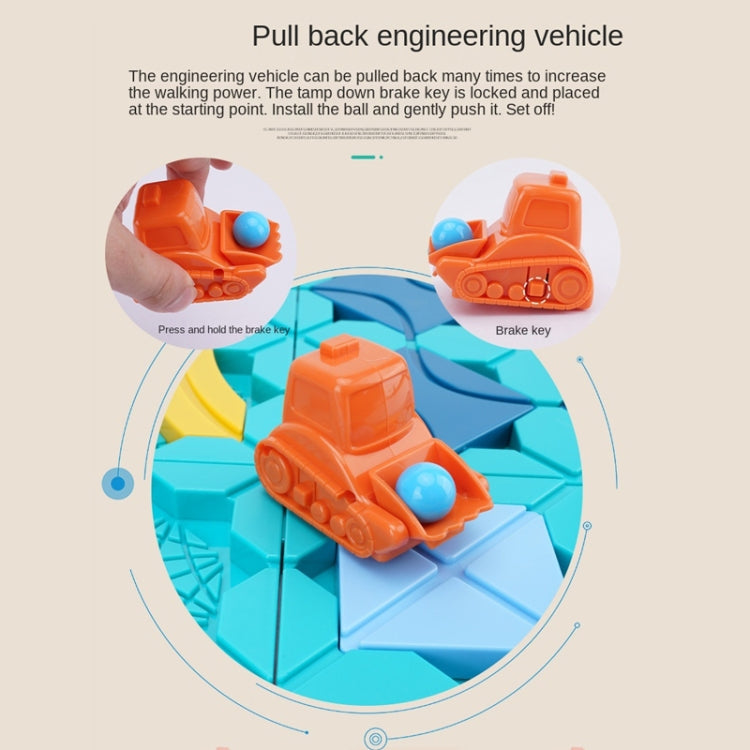 Juego de mesa Road Builder Maze Thinking Razonamiento lógico Tire hacia atrás Carretilla elevadora Juguete para niños, Maze Reasoning Toy