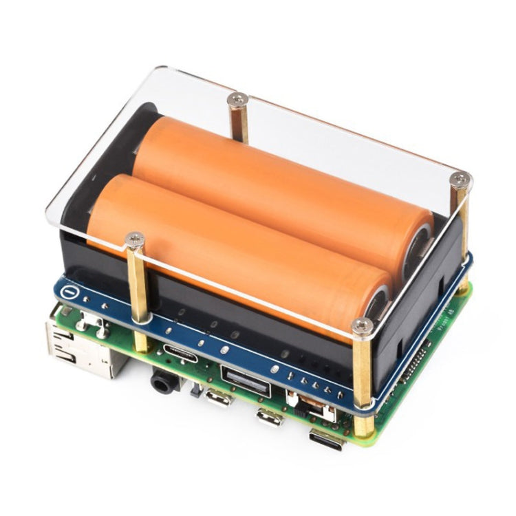 Waveshare 25567 para Raspberry Pi UPS HAT (D), conector Pogo Pins, sin batería