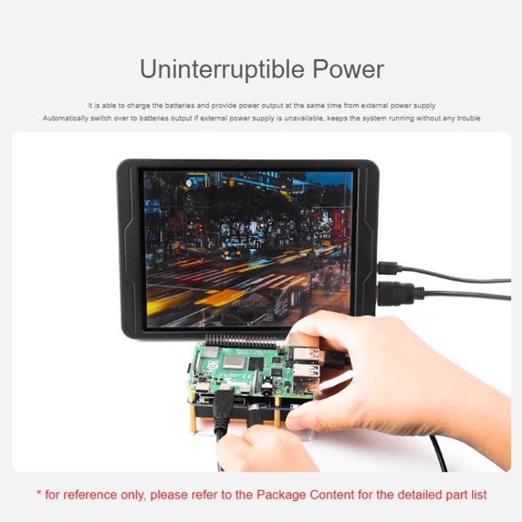 Waveshare 25567 para Raspberry Pi UPS HAT (D), conector Pogo Pins, sin batería
