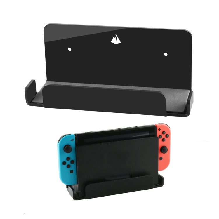 Soporte de almacenamiento de pared para consola de juegos, accesorios para consola de juegos, estante de almacenamiento para Nintendo Switch, Acrylic Black, Acrylic Transparent