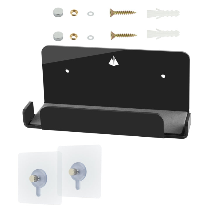 Soporte de almacenamiento de pared para consola de juegos, accesorios para consola de juegos, estante de almacenamiento para Nintendo Switch, Acrylic Black, Acrylic Transparent