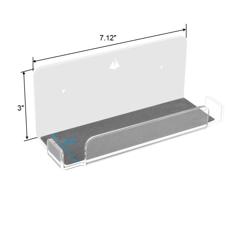 Soporte de almacenamiento de pared para consola de juegos, accesorios para consola de juegos, estante de almacenamiento para Nintendo Switch, Acrylic Black, Acrylic Transparent