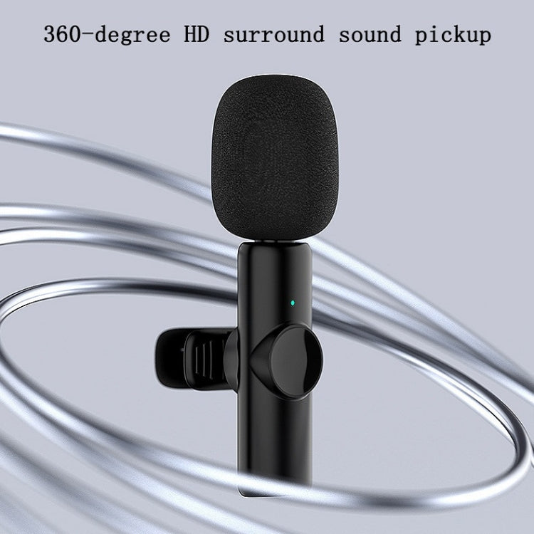 Lavalier Micrófono inalámbrico Teléfono móvil Grabación de video en vivo Micrófono pequeño, 8 Pin Direct 1 To 1, Type C  1 To 1, Type-C 1 To 2