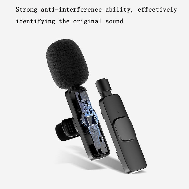 Lavalier Micrófono inalámbrico Teléfono móvil Grabación de video en vivo Micrófono pequeño, 8 Pin Direct 1 To 1, Type C 1 To 2, 8 Pin Direct 1 To 2
