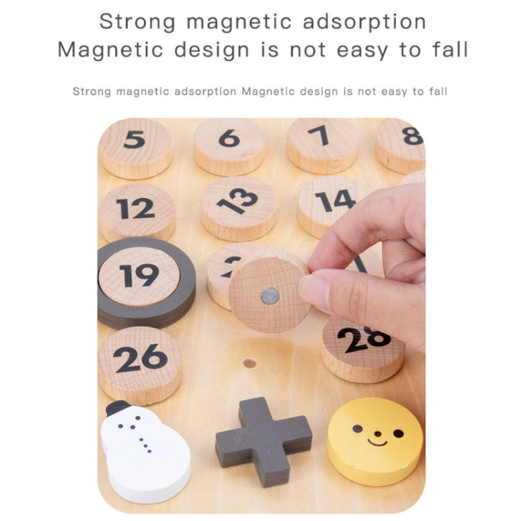 Colgante de escritorio cognitivo para bebés con calendario perpetuo de madera para habitación de niños, especificaciones:, Plywood TC, Beech GB