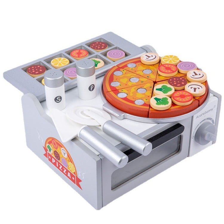 Acarebanny Simulación de madera Barbacoa Pizza Horno Niños Juego de imaginación Juguete, Acarebanny Pizza Oven