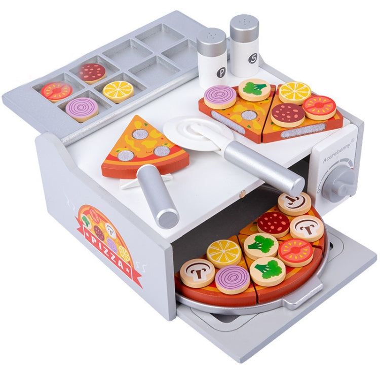 Acarebanny Simulación de madera Barbacoa Pizza Horno Niños Juego de imaginación Juguete, Acarebanny Pizza Oven