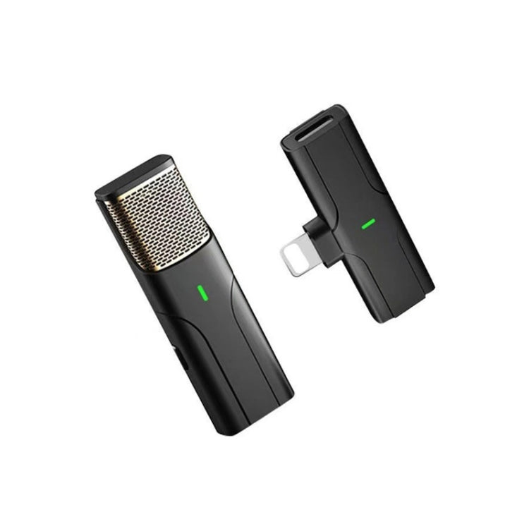DS01 Micrófono de collar en vivo para exteriores Micrófono inalámbrico de reducción de ruido para grabación de entrevistas, especificación:, 8 Pin (Black), 8 Pin (White), Type-C / USB-C (Black), Type-C / USB-C (White)