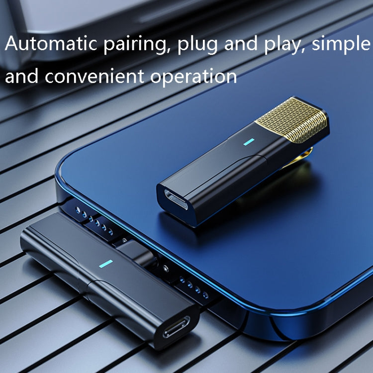 DS01 Micrófono de collar en vivo para exteriores Micrófono inalámbrico de reducción de ruido para grabación de entrevistas, especificación:, 8 Pin (Black), 8 Pin (White), Type-C / USB-C (Black), Type-C / USB-C (White)
