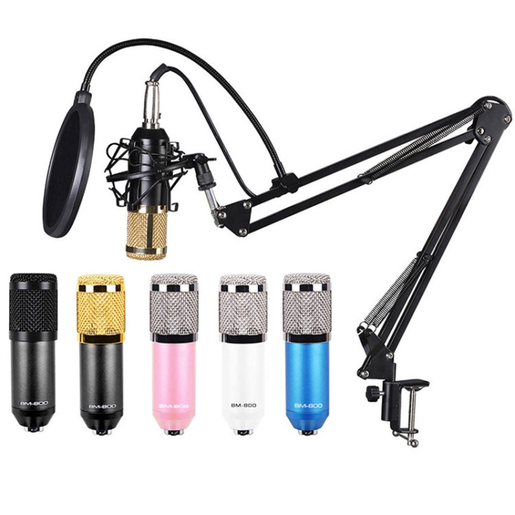 Conjunto de micrófono de condensador BM800, BM800 With USB Sound Card (Black), BM800 With USB Sound Card (Black Golden Net), BM800 With USB Sound Card (White), BM800 With USB Sound Card (Blue), BM800 With USB Sound Card (Pink)