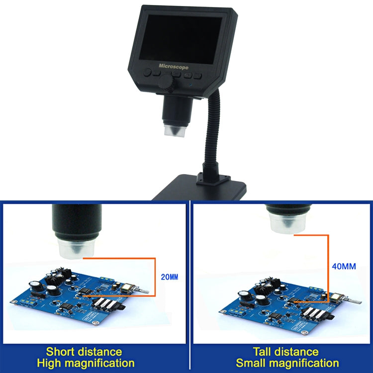 Microscopio electrónico de reparación móvil HD G600W, enchufe de EE. UU., G600W