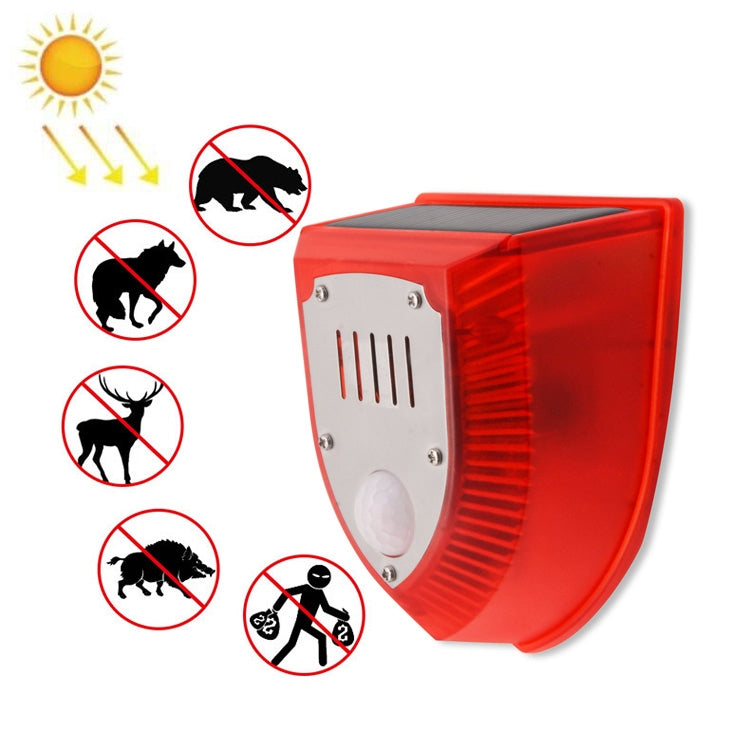 N911M Ahuyentador solar de animales Alarma de luz y sonido para exteriores, with Induction, Timing Model