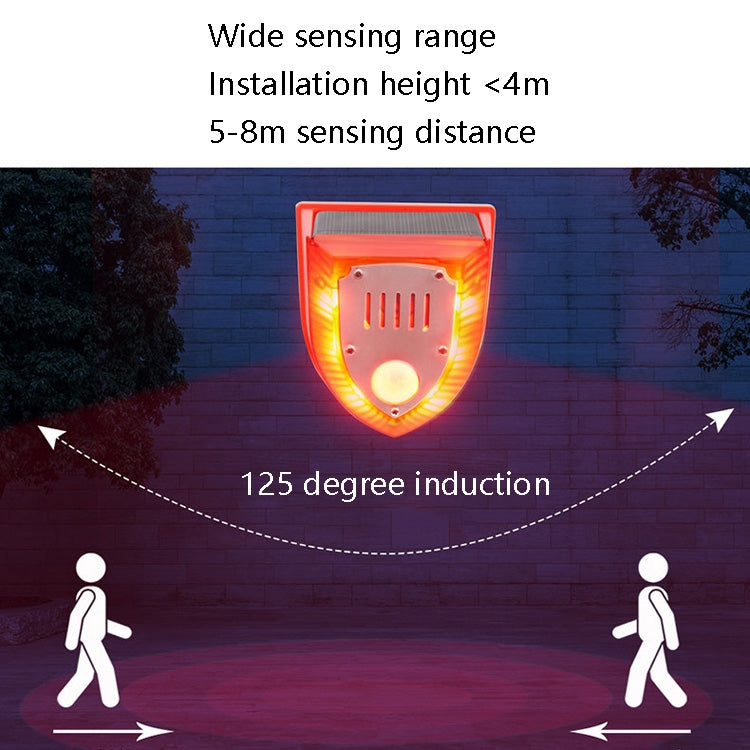 N911M Ahuyentador solar de animales Alarma de luz y sonido para exteriores, with Induction, Timing Model