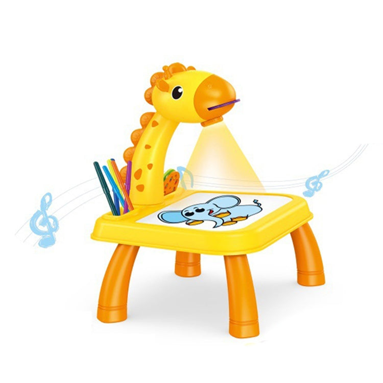 Tablero de escritura de juguete de pintura de proyección multifuncional para niños, sin pluma de acuarela, estilo:, Giraffe Yellow, Blue (No Projection), Pink (No Projection), Giraffe Pink, Dinosaur Blue, Dinosaur Pink