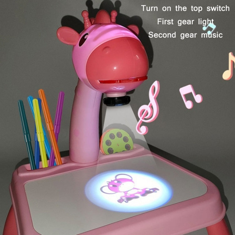Tablero de escritura de juguete de pintura de proyección multifuncional para niños, sin pluma de acuarela, estilo:, Giraffe Yellow, Blue (No Projection), Pink (No Projection), Giraffe Pink, Dinosaur Blue, Dinosaur Pink