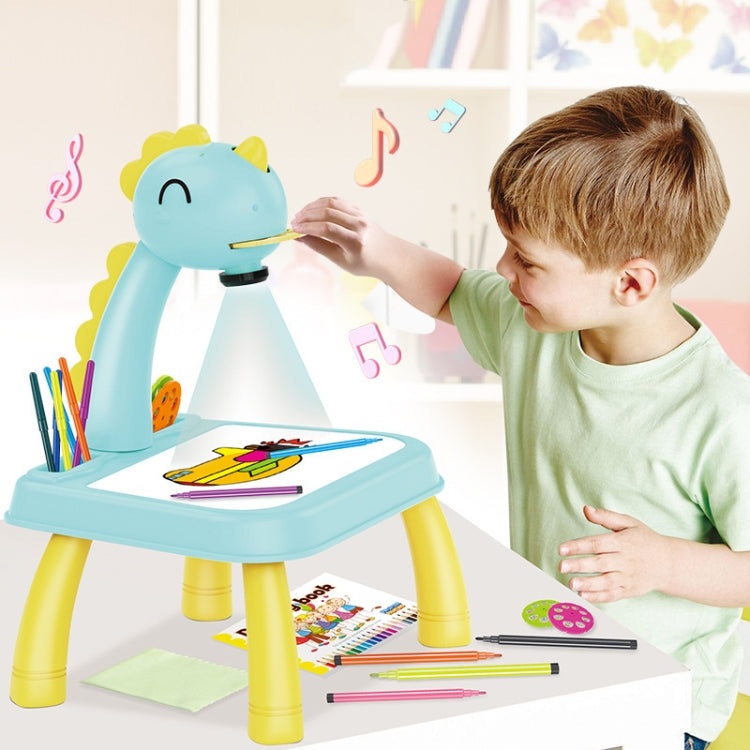 Tablero de escritura de juguete de pintura de proyección multifuncional para niños, sin pluma de acuarela, estilo:, Giraffe Yellow, Blue (No Projection), Pink (No Projection), Giraffe Pink, Dinosaur Blue, Dinosaur Pink
