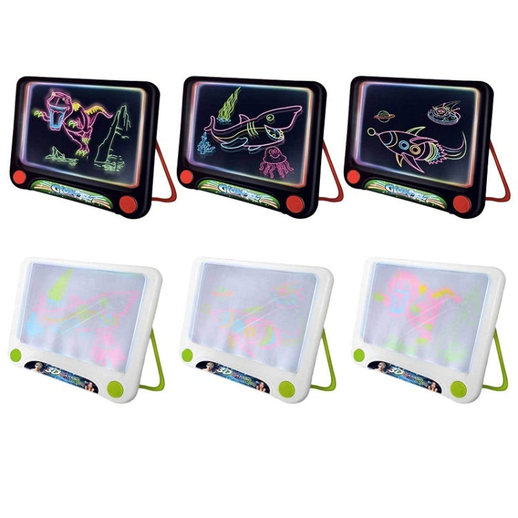 Tablero de dibujo para niños 3D luminoso multifuncional, sin pluma de acuarela, estilo:, 3D Space, 3D Dinosaur, 3D Ocean, Luminous Space, Luminous Ocean, Luminous Dinosaur