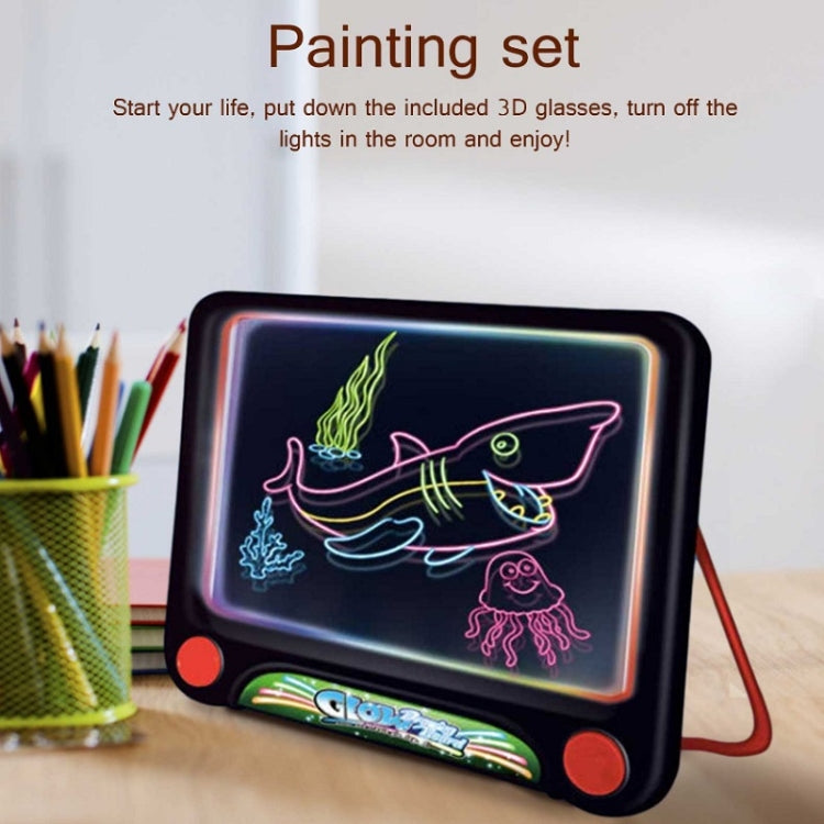 Tablero de dibujo para niños 3D luminoso multifuncional, sin pluma de acuarela, estilo:, 3D Space, 3D Dinosaur, 3D Ocean, Luminous Space, Luminous Ocean, Luminous Dinosaur