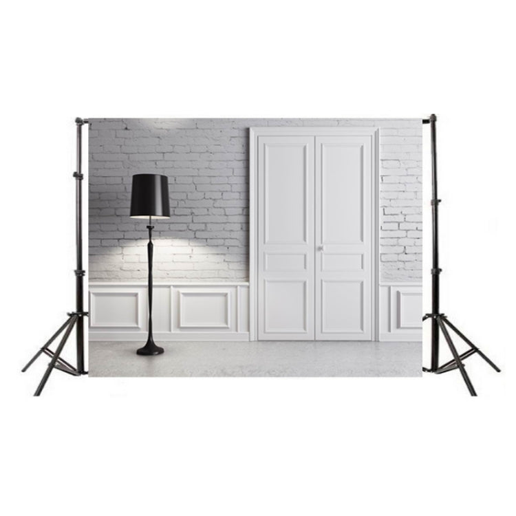 2,1 m x 1,5 m 3D Anchor Live Room Photo Studio Tela de fondo, Door & Standing lamp