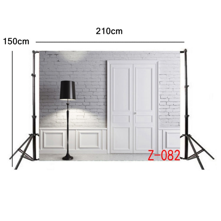 2,1 m x 1,5 m 3D Anchor Live Room Photo Studio Tela de fondo, Door & Standing lamp
