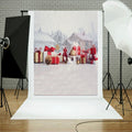 Tela de fondo de estudio de estilo de regalo de Navidad 3D de 1,5 m x 2 m, Christmas Gift