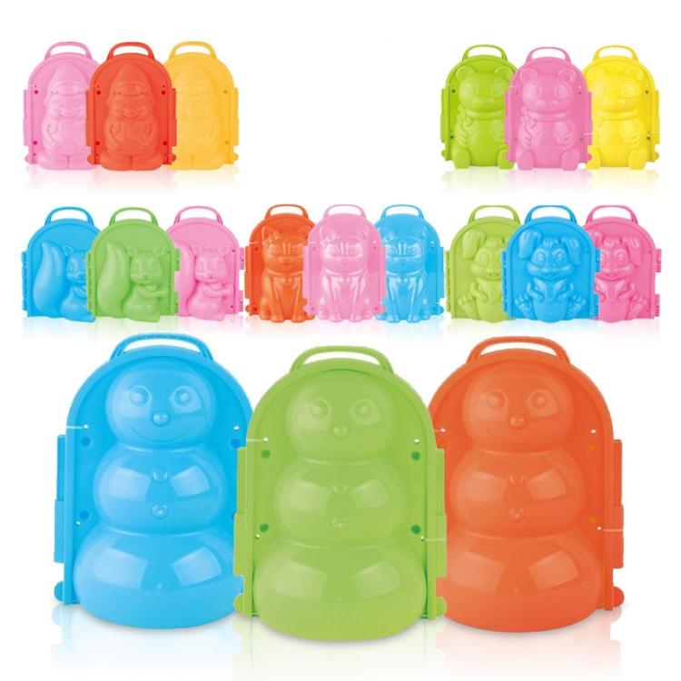 3 PCS Niños Invierno Juguete al aire libre 3D Herramienta de molde de arena y nieve, Entrega de colores aleatorios, Estilo:, 3 PCS Elf, 3 PCS Bear, 3 PCS Cat, 3 PCS Squirrel, 3 PCS Rabbit