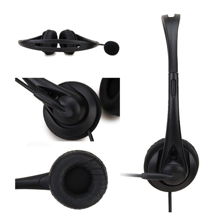 SOYTO SY490 Oficina de enseñanza Clase de red Educación para estudiantes Auriculares para computadora, estilo:, Double Ear Black 3.5mm, Double Ear Black USB, Double Ear Black Separation USB