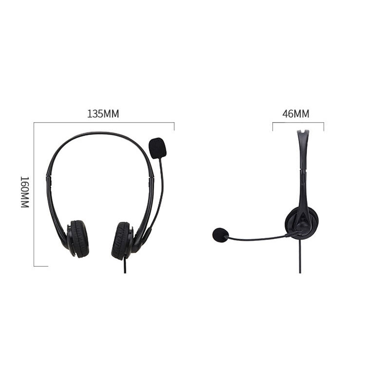 SOYTO SY490 Oficina de enseñanza Clase de red Educación para estudiantes Auriculares para computadora, estilo:, Double Ear Black 3.5mm, Double Ear Black USB, Double Ear Black Separation USB
