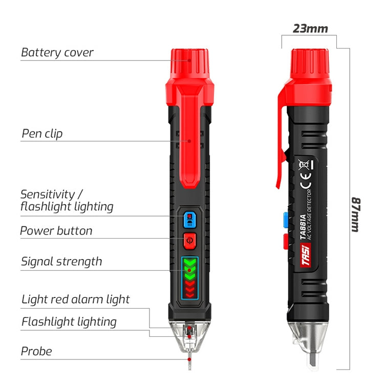 Probador de pantalla digital TASI Probador de inducción sin contacto, TA881A