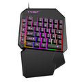 Teclado de una mano para juegos móviles T-WOLF，Especificación:, T19 Keyboard, TF-900 Set, Keyboard + Mouse + Throne