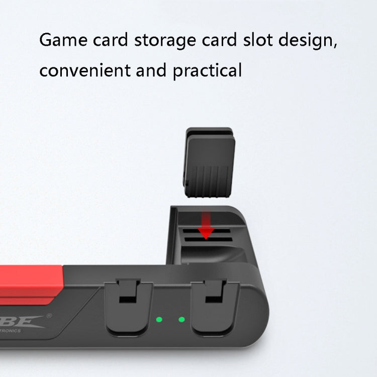 DOBE TNS-0122 Base de carga 4 en 1 Gamepad para Switch OLED, TNS-0122 Red Black, TNS-0122 White Black