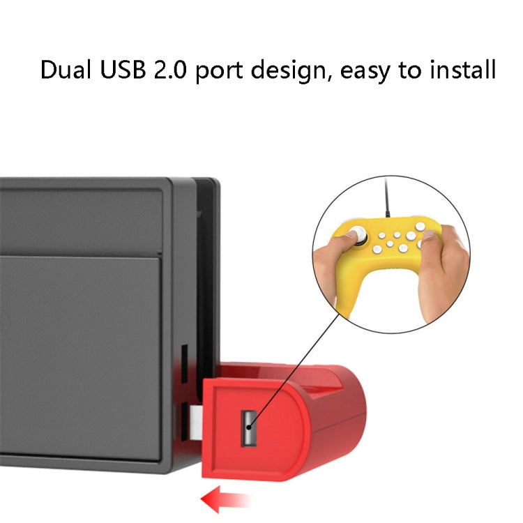 DOBE TNS-0122 Base de carga 4 en 1 Gamepad para Switch OLED, TNS-0122 Red Black, TNS-0122 White Black