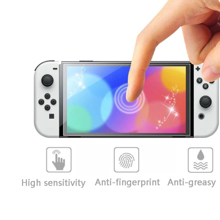 Película protectora de pantalla antihuellas dactilares para consolas de juegos KJH NS-062 para Nintendo Switch OLED, NS-062