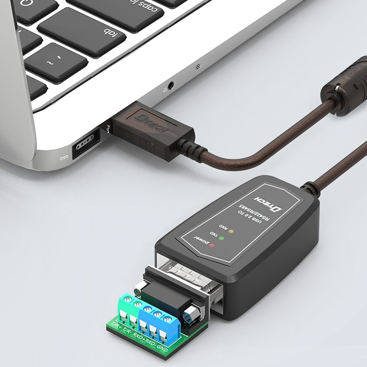 Cable de conversión DTECH DT-5019 USB a RS485 / RS422, chip FT232, longitud:, 0.5m, 1.5m