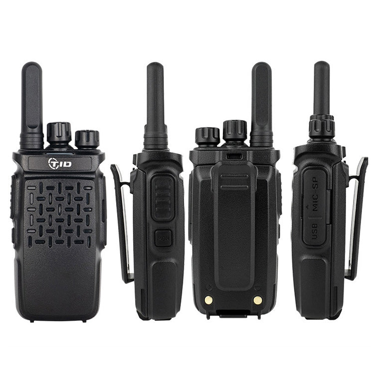 1 par TID 118 pequeño Walkie Talkie comunicación por Radio, enchufe CN