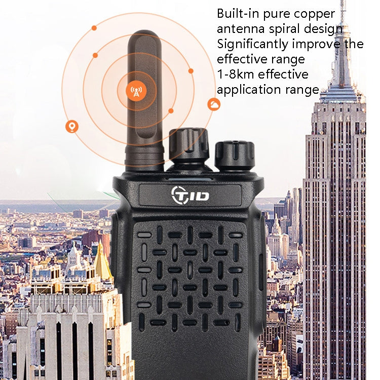 1 par TID 118 pequeño Walkie Talkie comunicación por Radio, enchufe CN