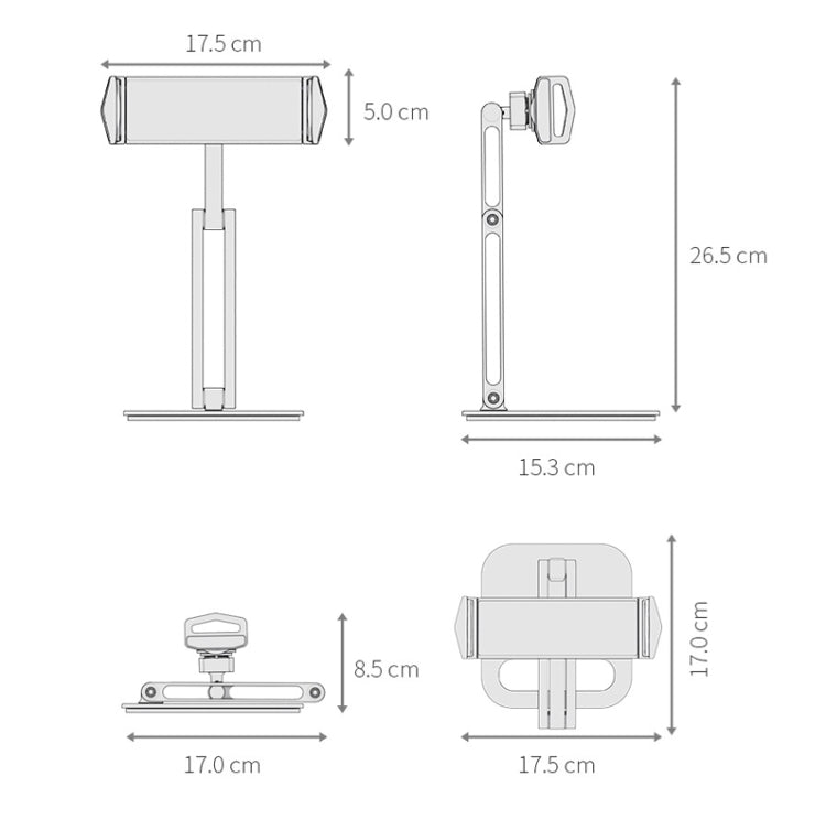 Boneruy P47 Tablet Computer Stand Soporte para teléfono móvil de escritorio, P47