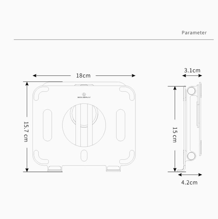 Boneruy L04mini 360 grados de rotación de aleación de aluminio Tablet Laptop Holder, L04mini