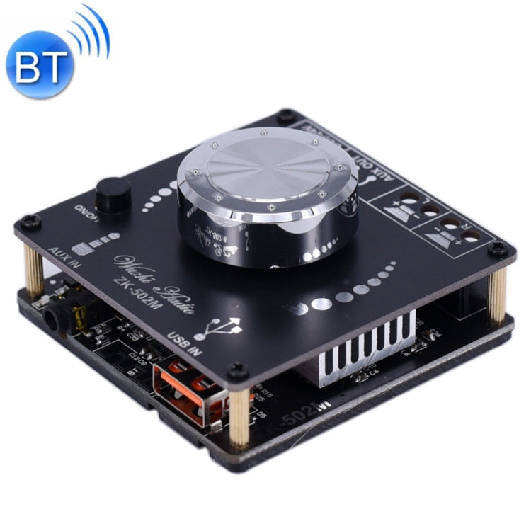 ZK-502M Placa base de amplificador de potencia digital Bluetooth estéreo, ZK-502M