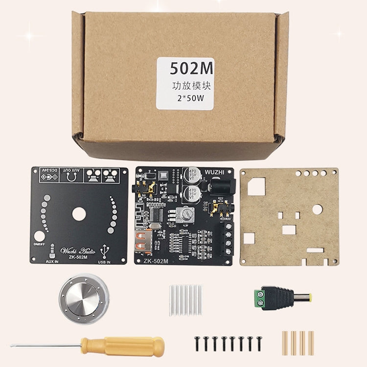 ZK-502M Placa base de amplificador de potencia digital Bluetooth estéreo, ZK-502M