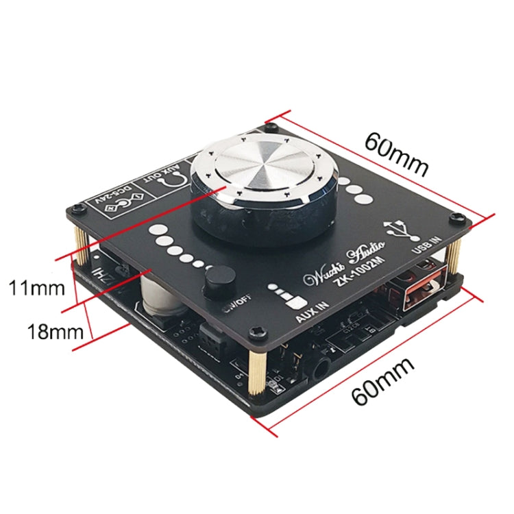 ZK-1002M Mini receptor de audio estéreo Bluetooth Clase D Módulo de placa de alimentación digital, ZK-1002M