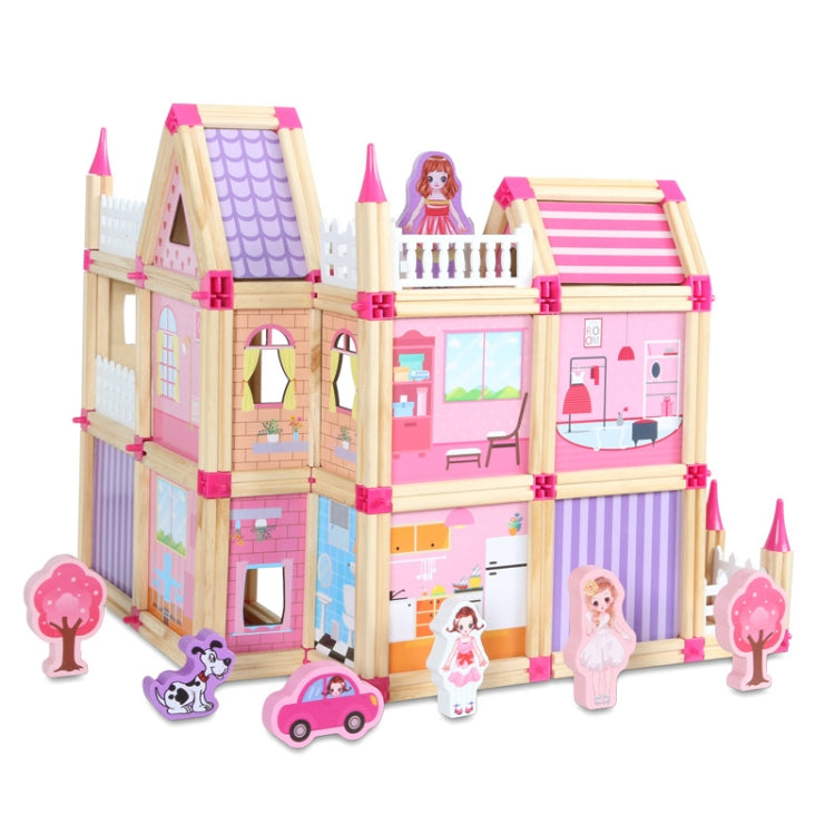 Niños construyendo maestro juguete de madera 3D modelo ensamblado, 298 PCS