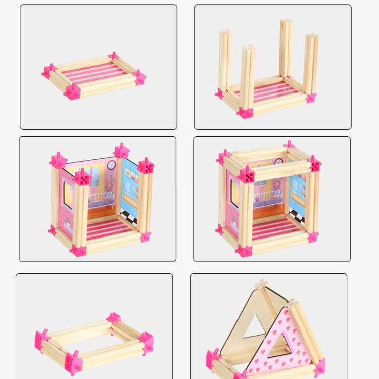 Niños construyendo maestro juguete de madera 3D modelo ensamblado, 298 PCS