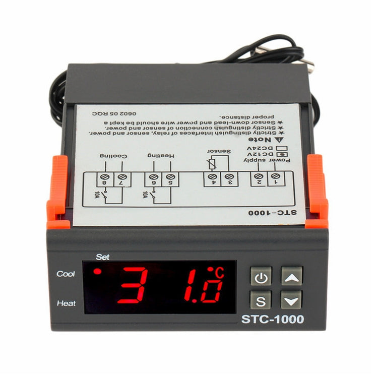 STC-1000 Acuario Incubación Mariscos Máquina Electrónica Número Microordenador Controlador de temperatura Interruptor, 12V