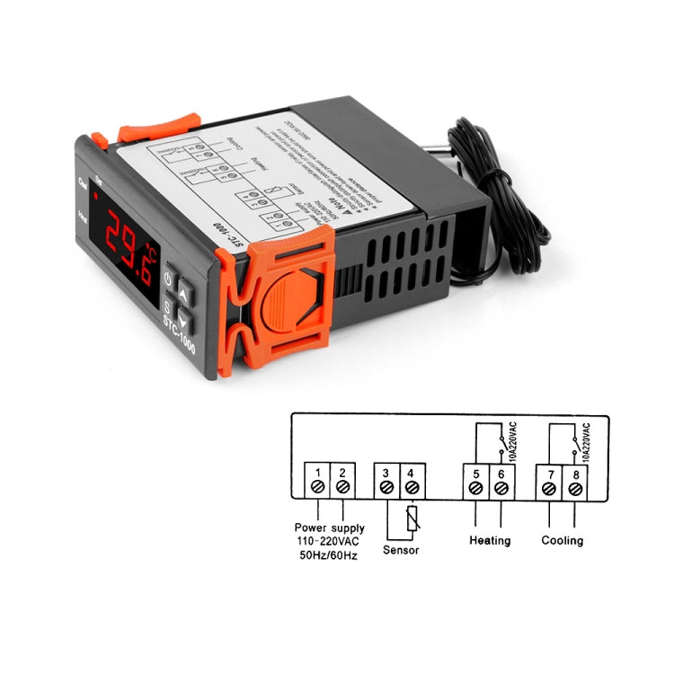 STC-1000 Acuario Incubación Mariscos Máquina Electrónica Número Microordenador Controlador de temperatura Interruptor, 12V