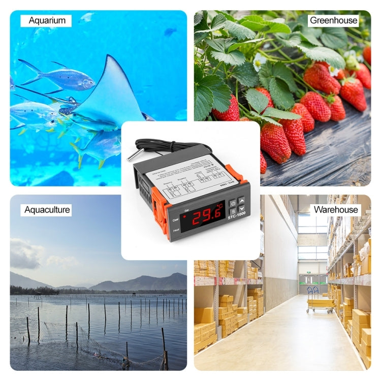 STC-1000 Acuario Incubación Mariscos Máquina Electrónica Número Microordenador Controlador de temperatura Interruptor, 12V