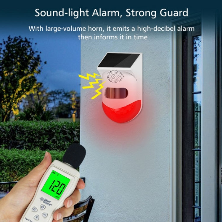 Alarma infrarroja solar impermeable al aire libre, especificación:, Independent, Remote Control, Wireless, Recording